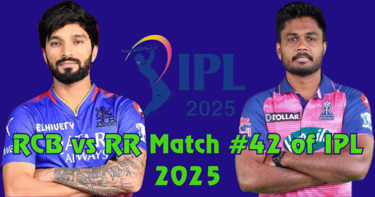 RCB vs RR match no#42 of IPL 2025