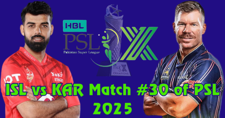 ISL vs KAR match #30