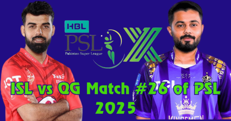 PSL 2025: QG beat ISL by 109 runs