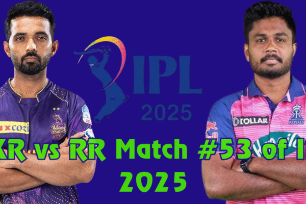 KKR vs RR match no# 53 of IPL 2025