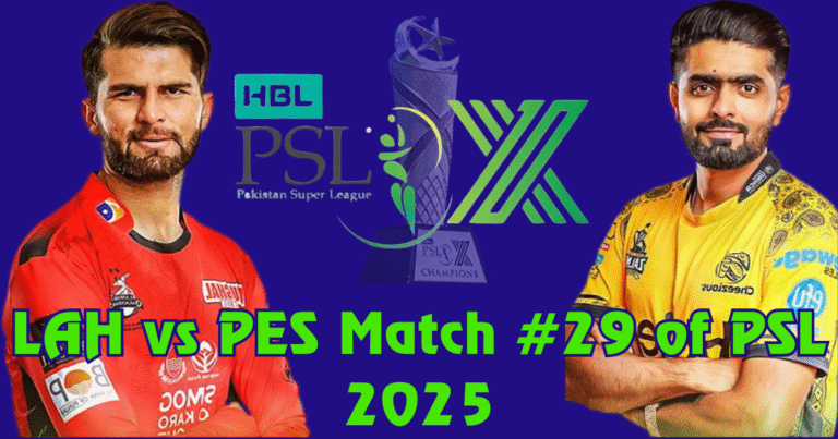 PSL 2025: LAH beat PES by 26 runs