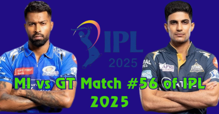 MI vs GT match no# 56 of IPL 2025