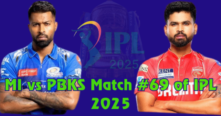 MI vs PBKS match no #69 of IPL 2025
