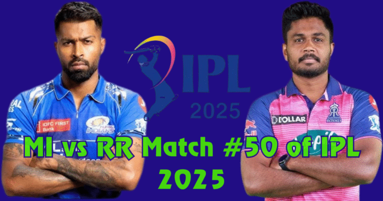 MI vs RR match no# 50 of IPL 2025