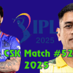 RBC vs CSK match no# 52 of IPL 2025