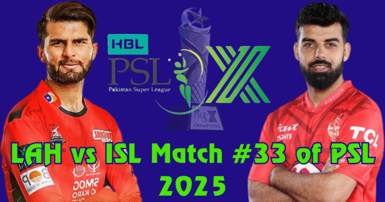 lah vs isl match #33