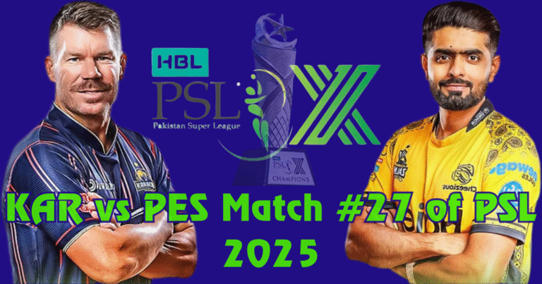 PSL 2025: KAR won by 23 runs from PES