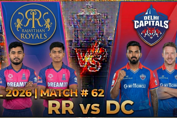 IPL 2026 match # 62 RR vs DC