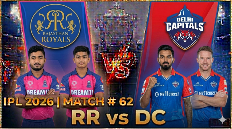 IPL 2026 match # 62 RR vs DC