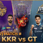 IPL 2026 match # 60 KKR vs GT