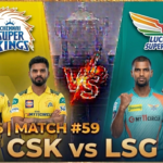 IPL 2026 match # 59 CSK vs LSG