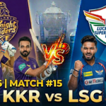 IPL 2026 match # 15 KKR vs LSG
